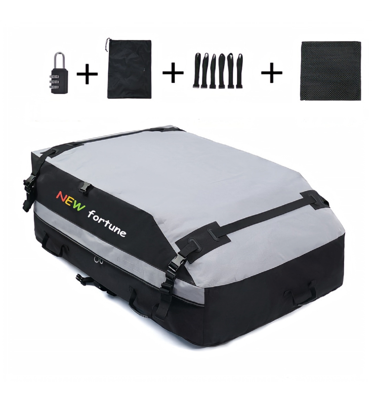 FO-22 Vandtæt bil tagtaske 19 kubikfods bagagebærer til udendørs aktiviteter