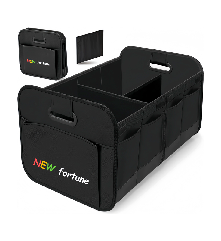 H-12 Foldbar, sammenklappelig bagagerumsopbevaringspose med flere rum med forstærkede håndtag