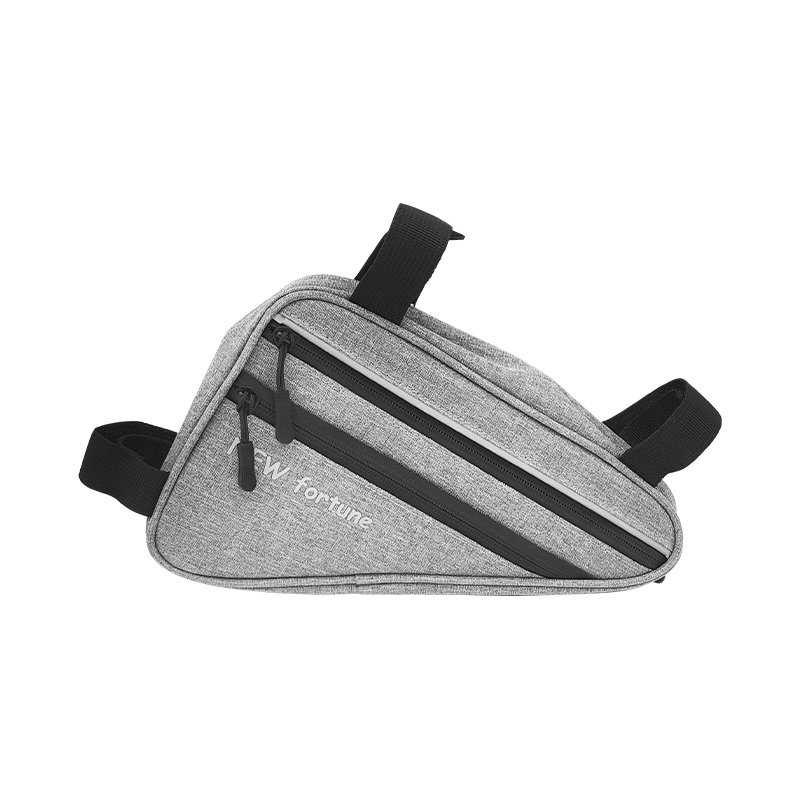 BI-01 Grå reflekterende tape Vandtæt cykeltrekanttaske